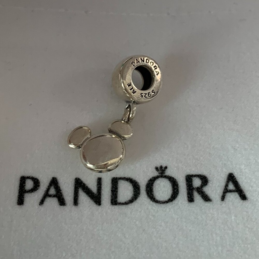 New Authentic Pandora Disney Solid Mickey Icon Da… - image 1
